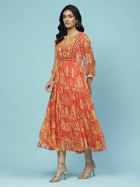 Orange Parker Long Dress 2