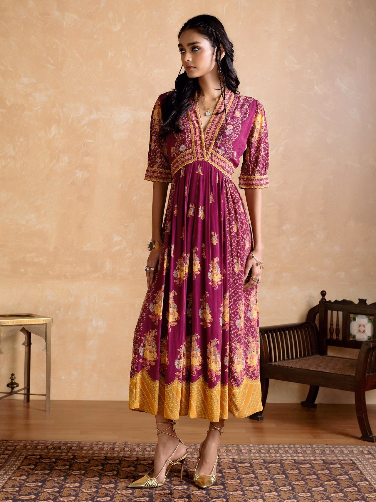 Purple Pratika Long Dress