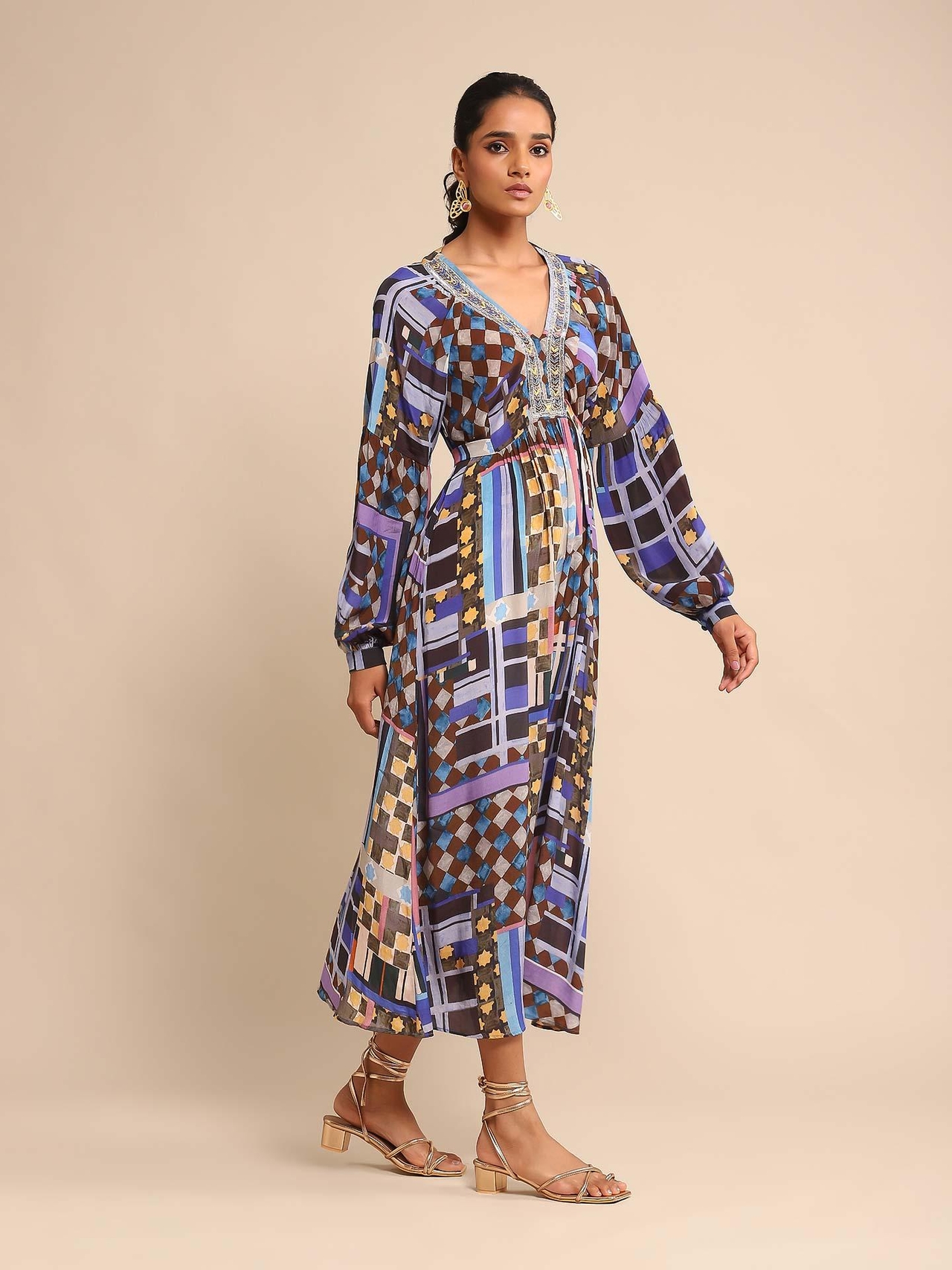 Blue Zelig Crepe Dress