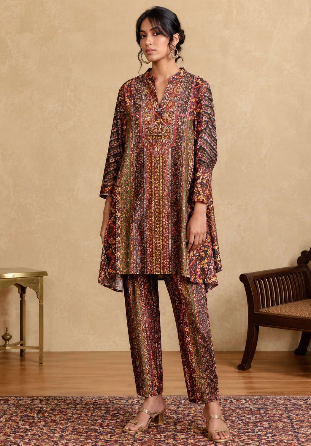 Multi Wanderlust Kurta Set