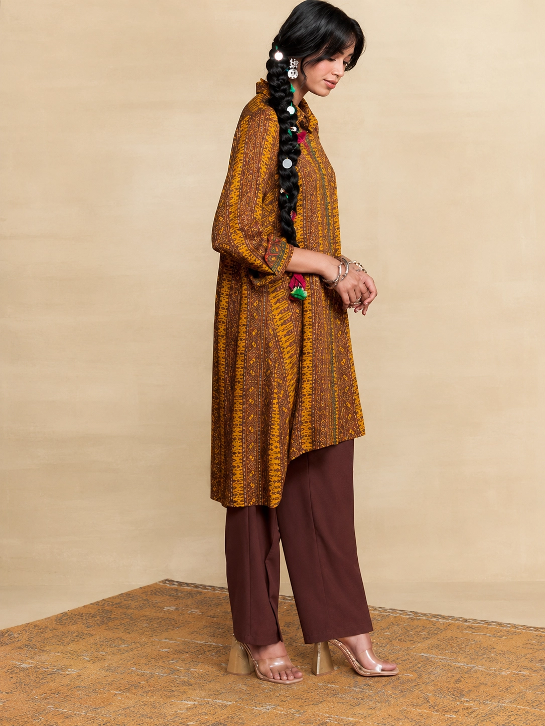 Mustard Nomadic Threads Kurta 2