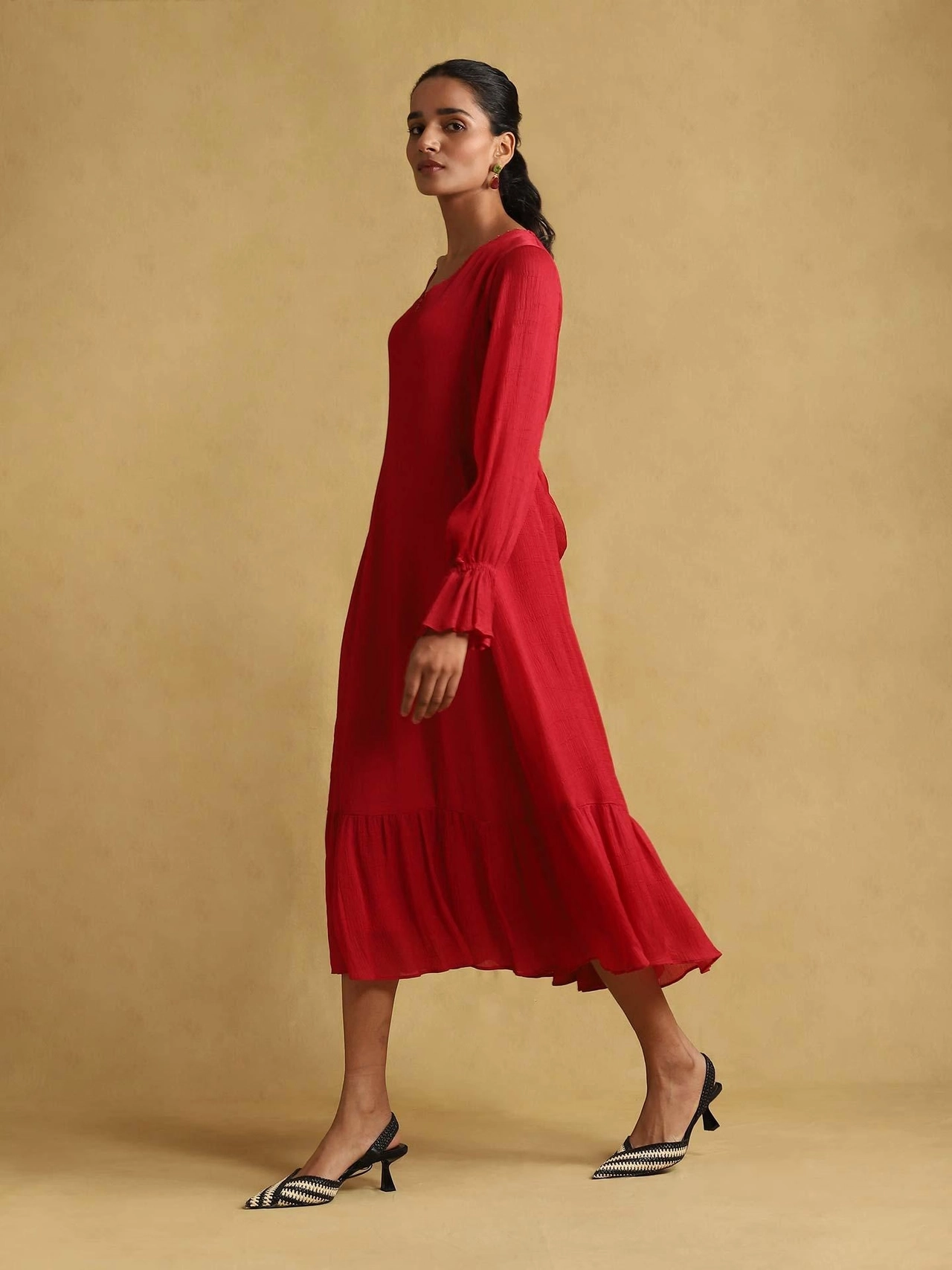 Pink Solids Midi Dress 3