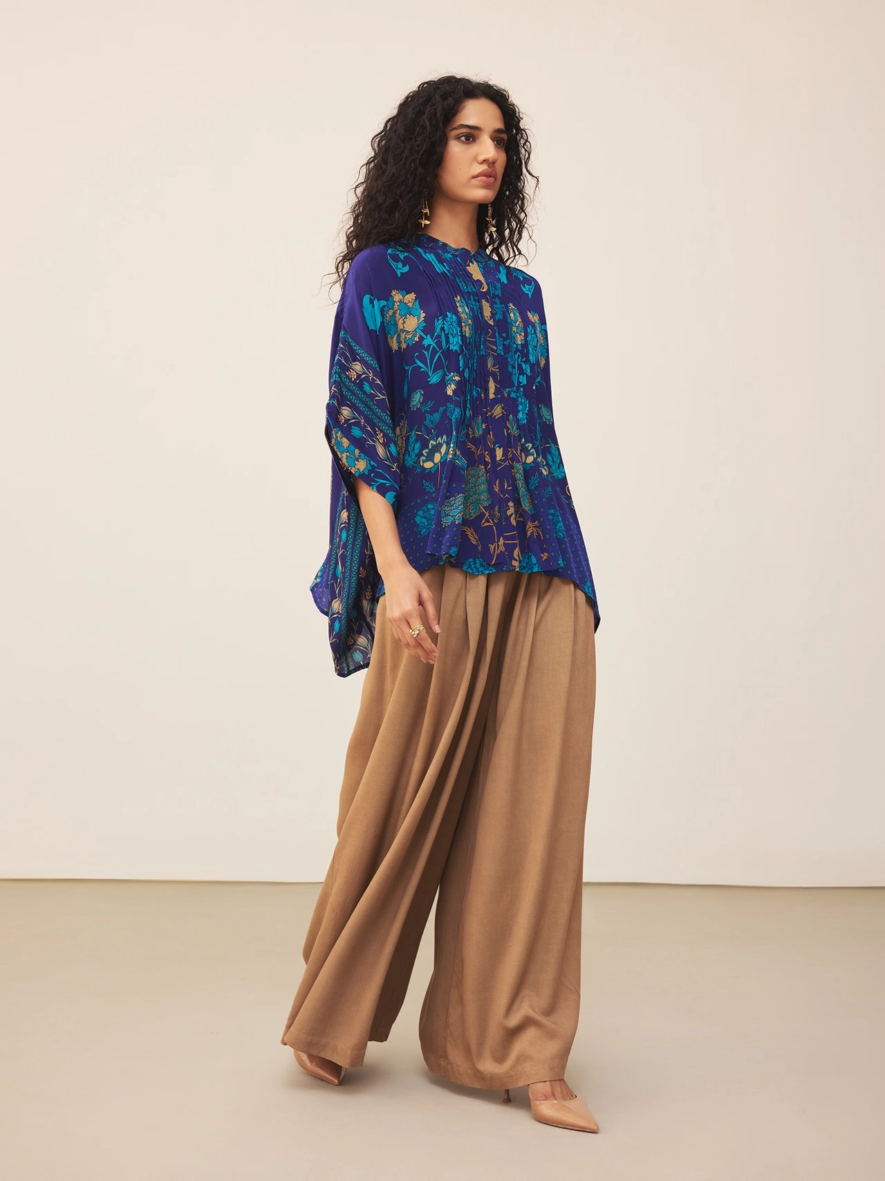 Royal & Turquoise Calico K Kurti 3