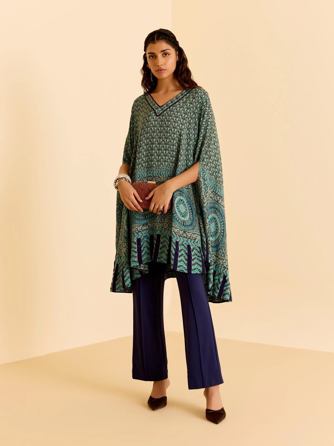 Teal Jigisa Kurti